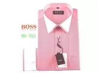 2019U boss chemise hommes nouvelles reductions coton fin occasionnels pink